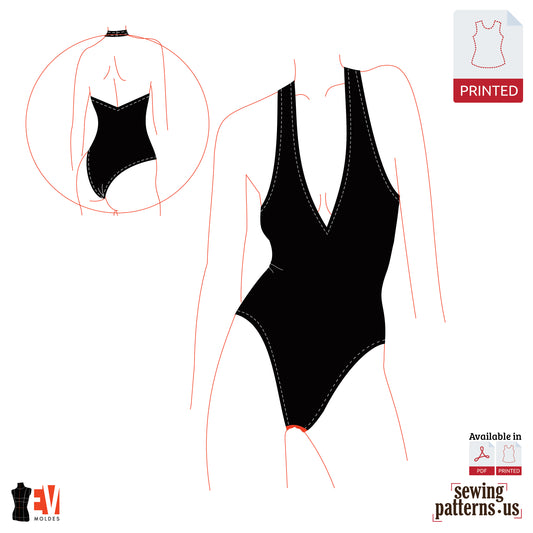 Women Deep V-Neck Bodysuit