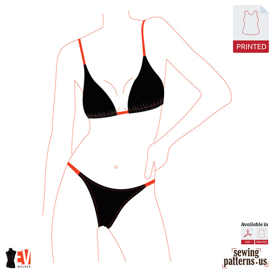 Women Triangle Bikini Top And Thong