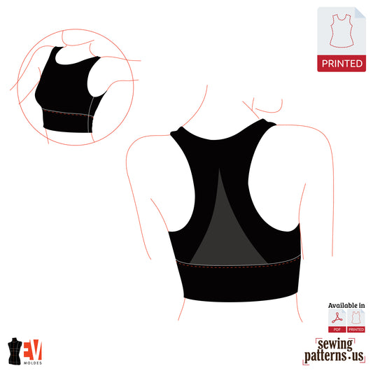 Women Crop Top With Sheer Back