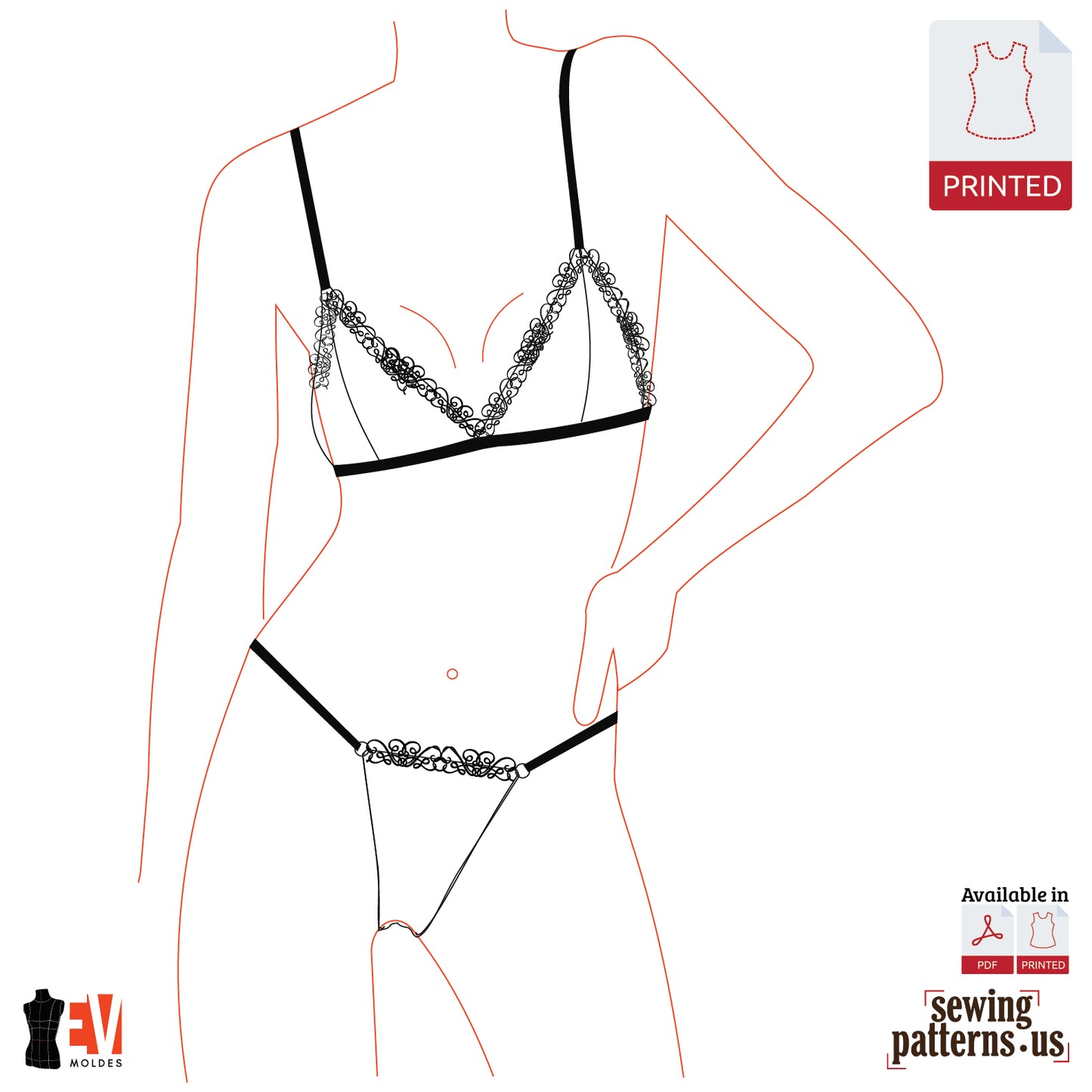 Women Bralette And Thong