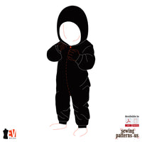 Babies Diagonal Zip Baby Sleepsuit