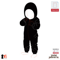 Babies Diagonal Zip Baby Sleepsuit
