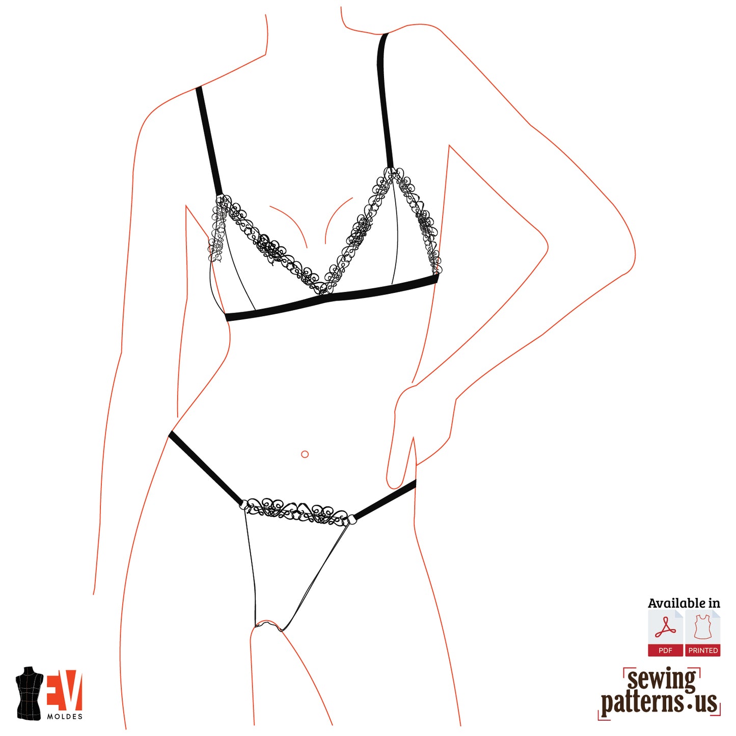 Women Bralette And Thong