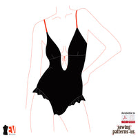 Women Deep V-Neck Swimsuit