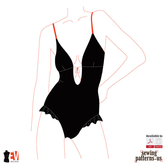 Women Deep V-Neck Swimsuit