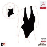 Women Deep V-Neck Bodysuit