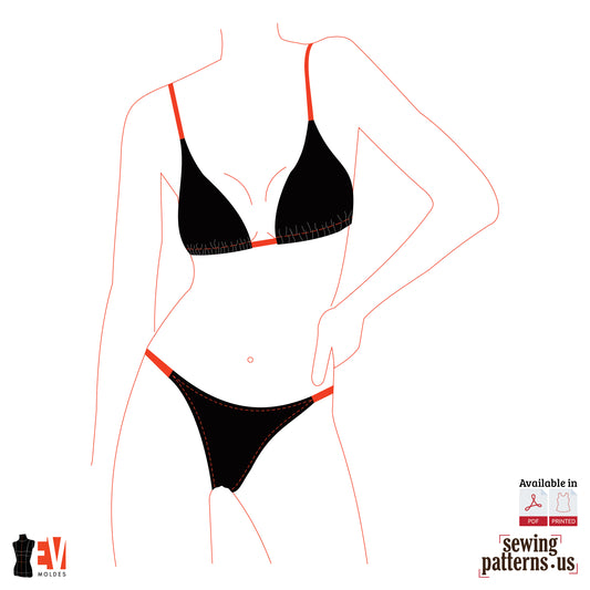 Women Triangle Bikini Top And Thong