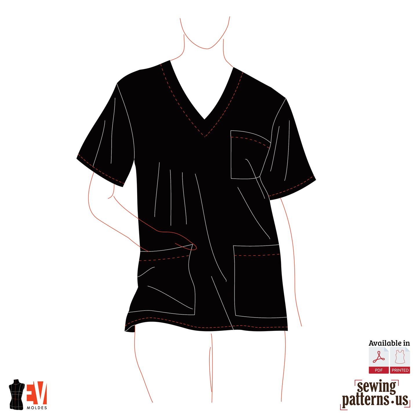 Unisex Scrub Top