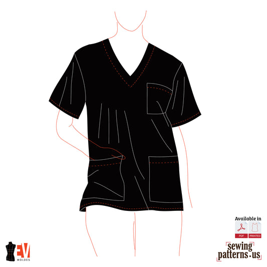 Unisex Scrub Top