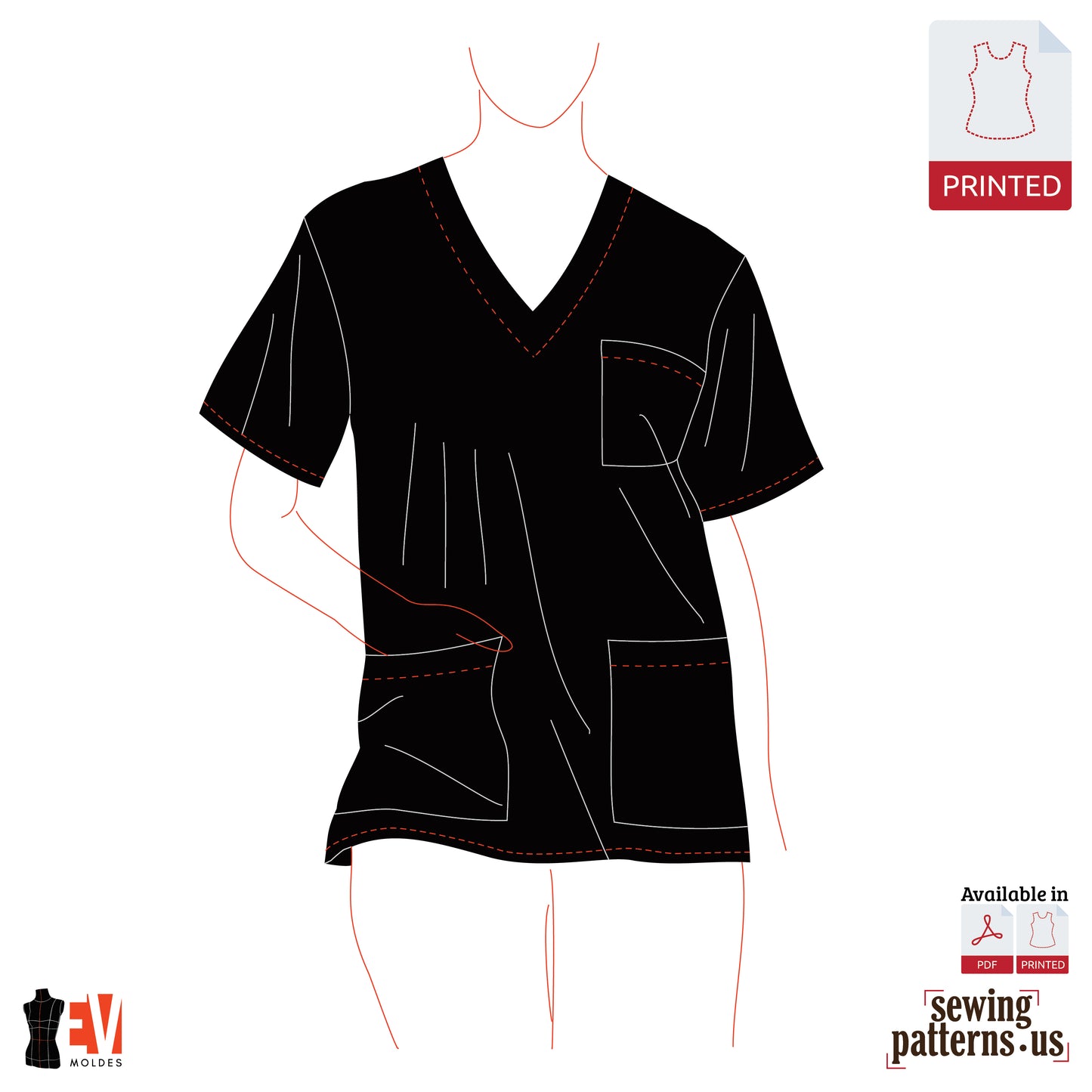 Unisex Scrub Top
