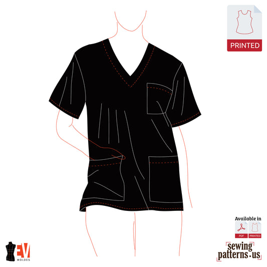 Unisex Scrub Top