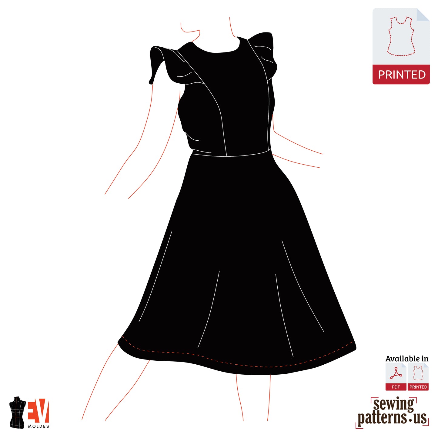 Women Ruffled Dress