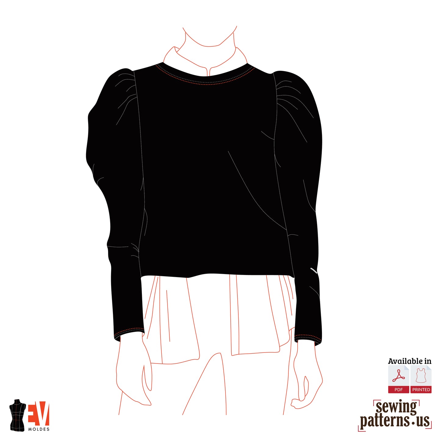 Women Puff-Sleeve Sweater