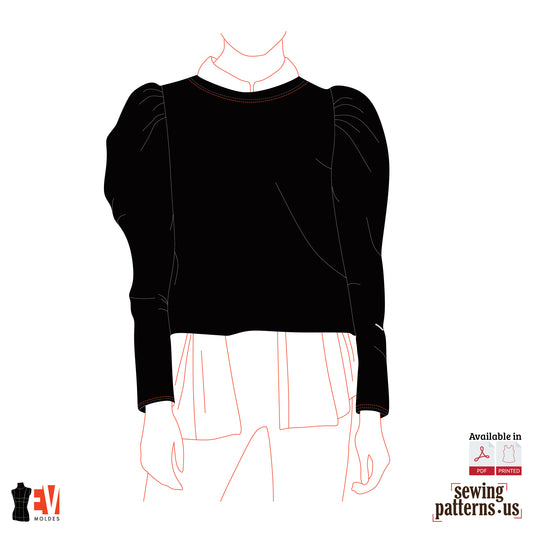 Women Puff-Sleeve Sweater