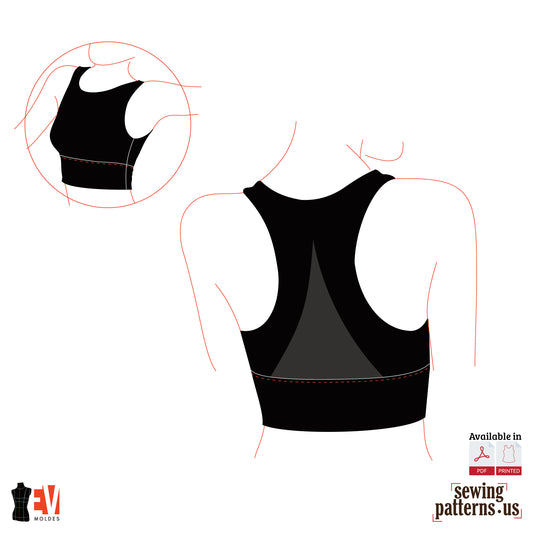 Women Crop Top With Sheer Back